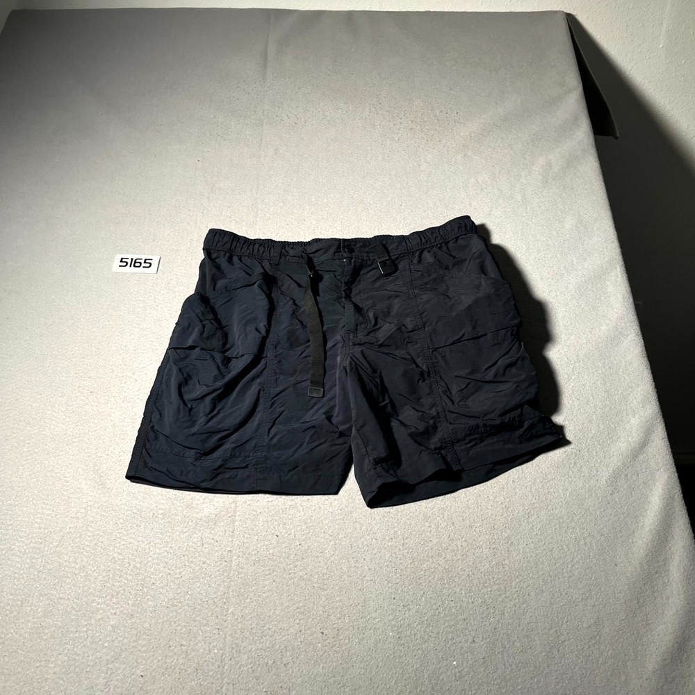 Eddie Bauer Tech Cargo Shorts Mens XL Black Ripstop Drawstring Outdoor Hiking